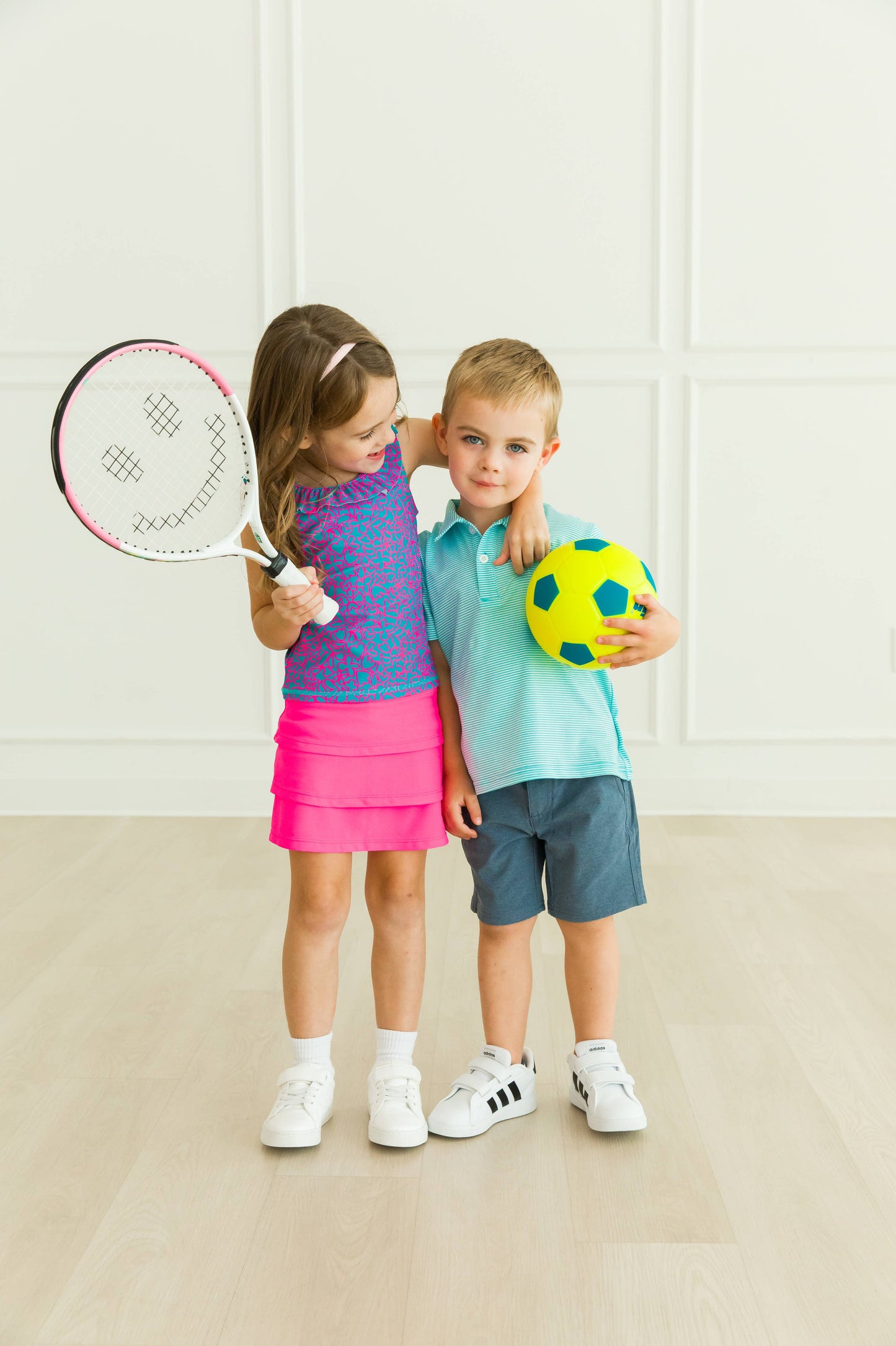 RuffleButts + RuggedButts - Girls Neon Magenta Active Skort