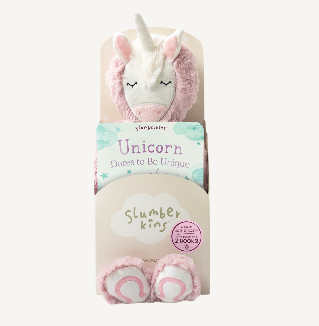 Slumberkins Inc. - Unicorn's Authenticity Plush Set - with 2 books!