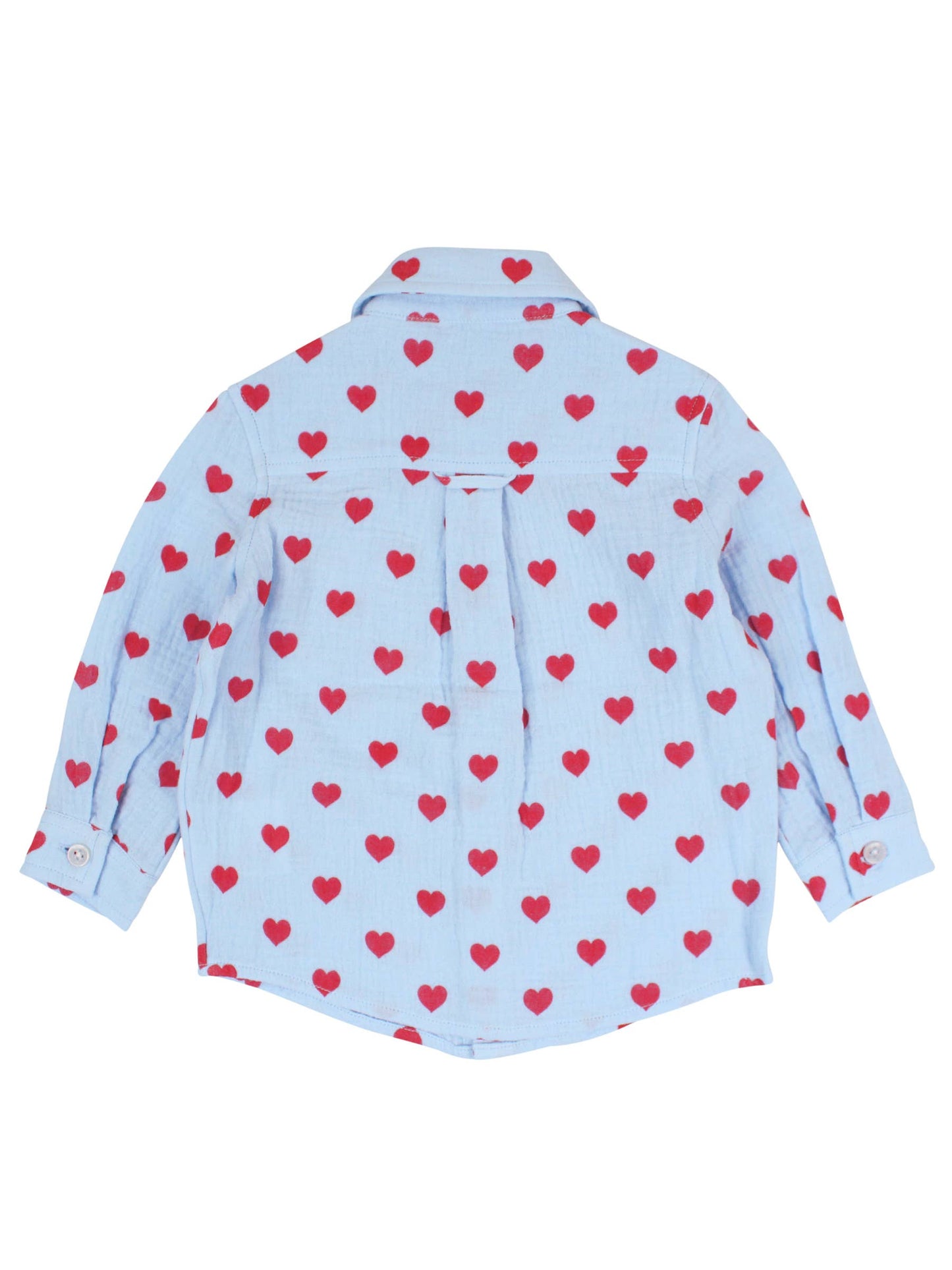 RuffleButts + RuggedButts - Boys Steal Your Heart Cotton Gauze Long Sleeve Button Down Shirt