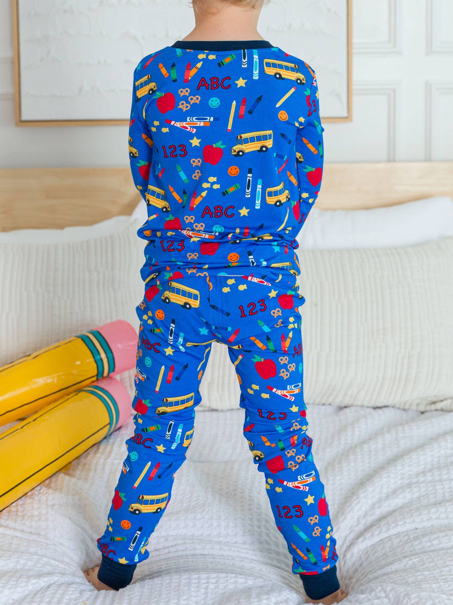 Blue School House Bamboo Viscose Long Sleeve Pajama