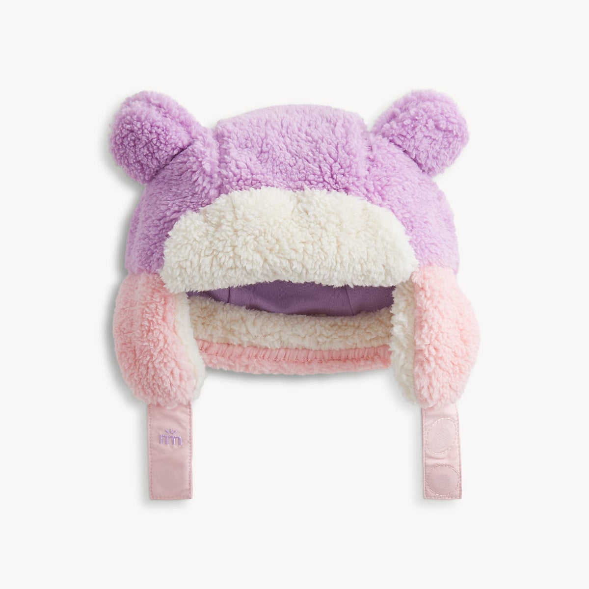 Pink Colorblock Sherpa Hat