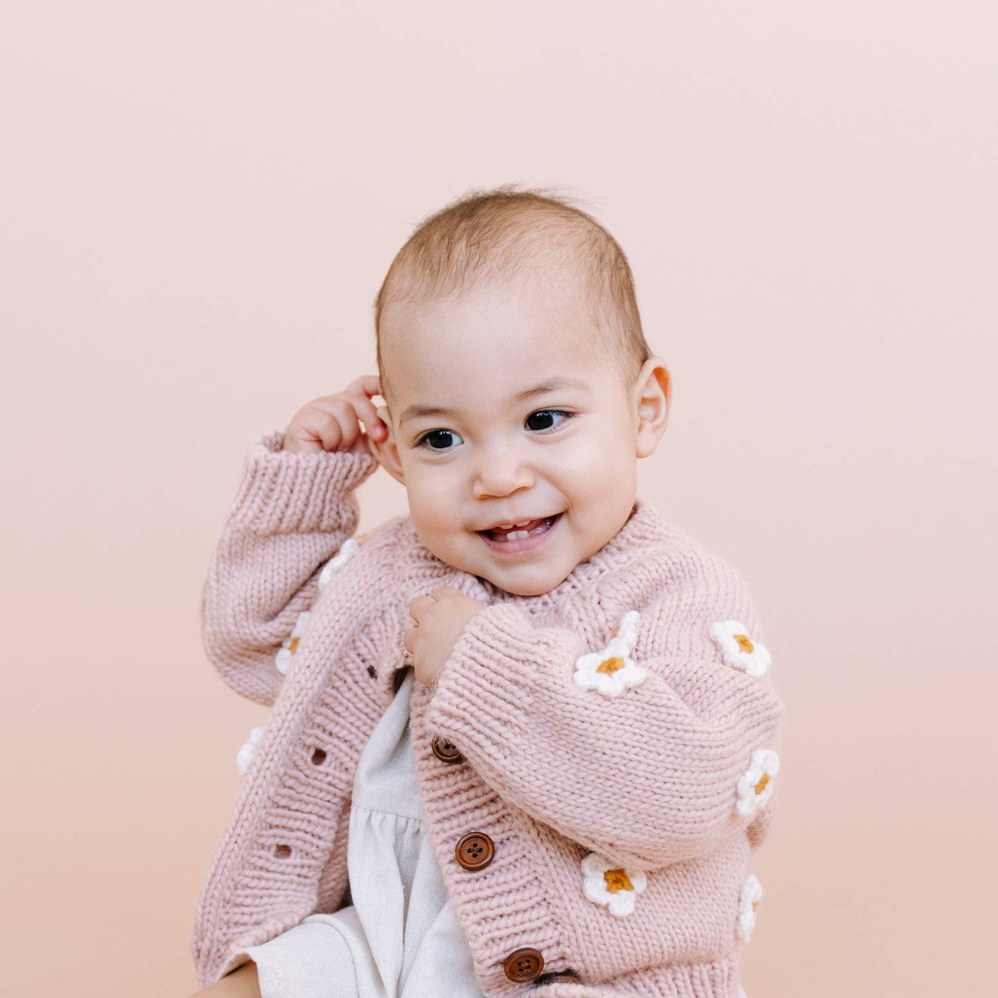 Flower Cardigan Blush Baby Sweater Kids