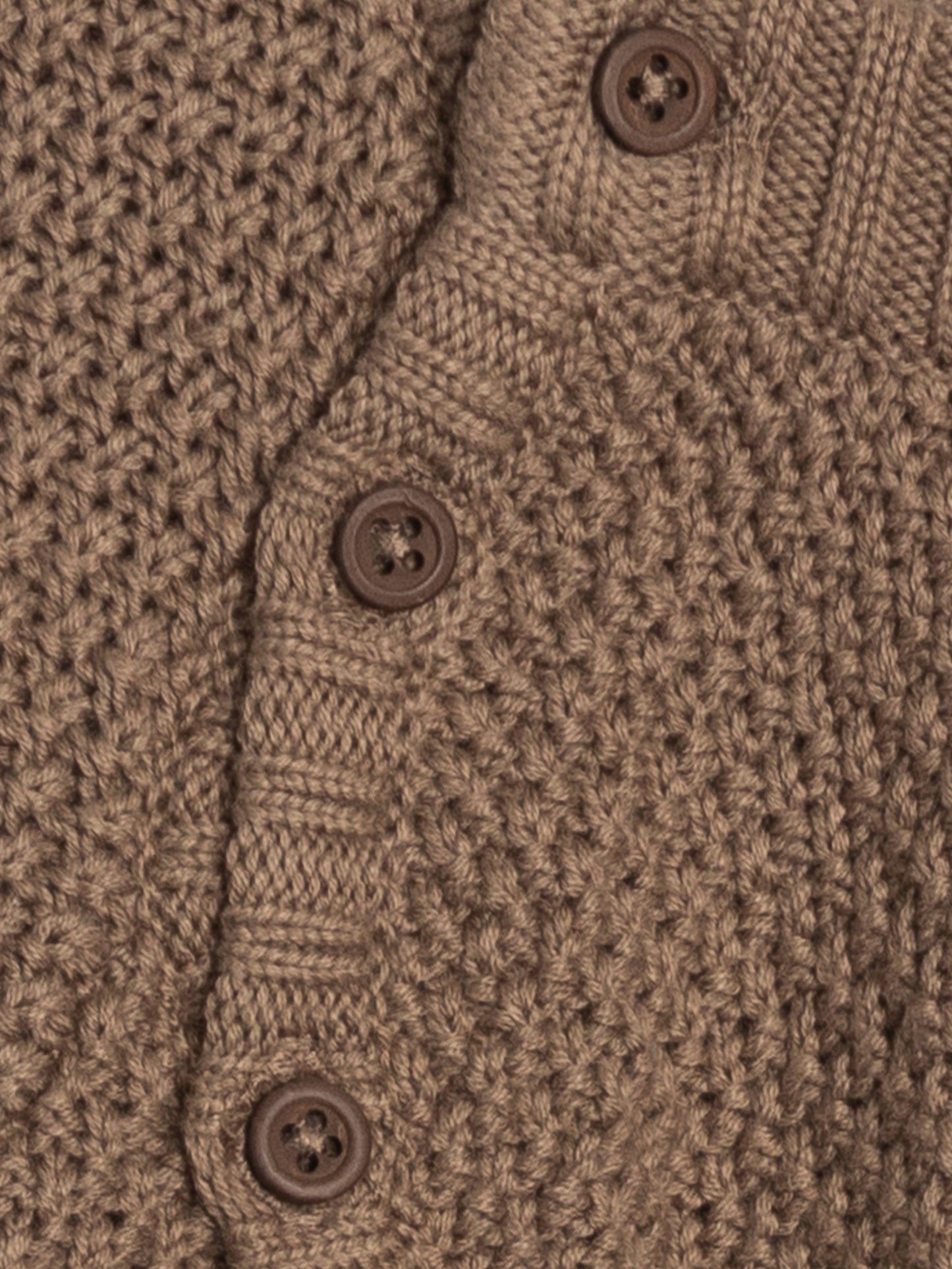 Colored Organics - Casey Seed Stitch Sweater Knit Kimono Romper - Taupe