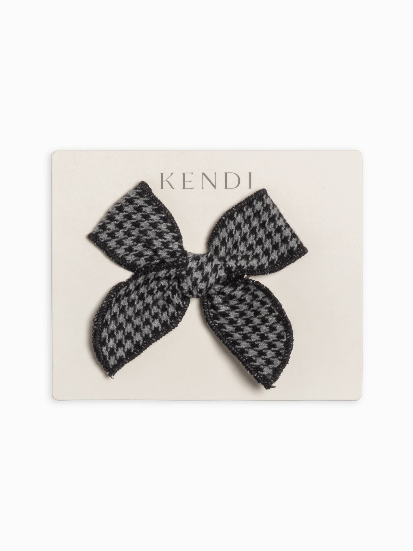 Flannel Hair Clip - Houndstooth