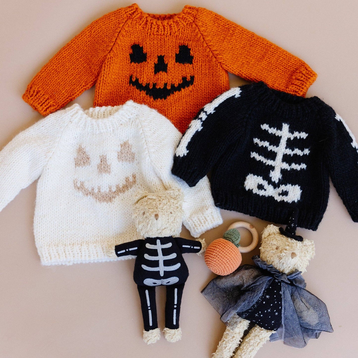 Jack-o-lantern Sweater Cream Halloween