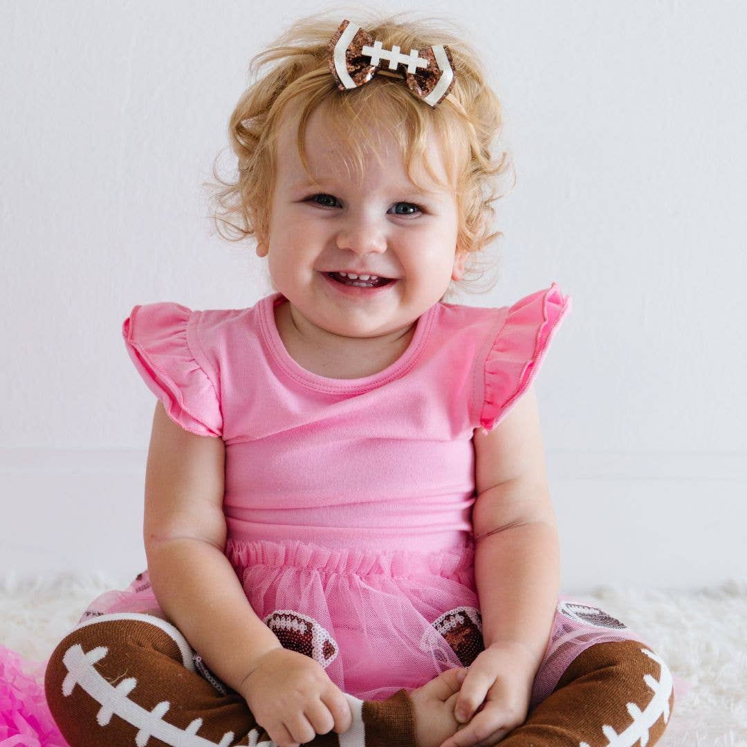 Game Day Football Baby Bow