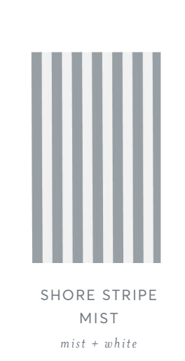 Organic Baby Seersucker Bow Clip - Shore Stripe / Mist