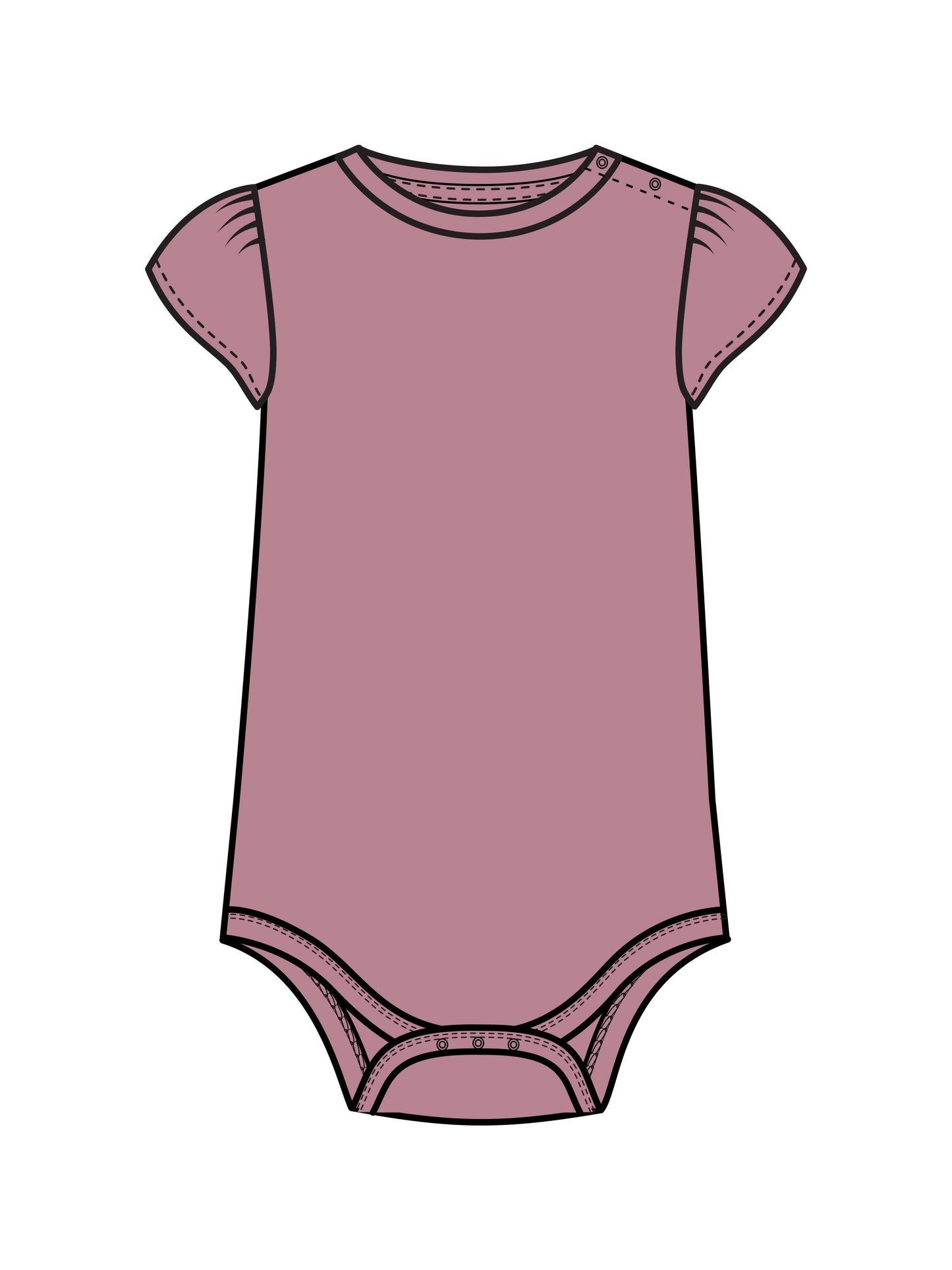 Colored Organics - Organic Pearl Petal Sleeve Bodysuit - Punch