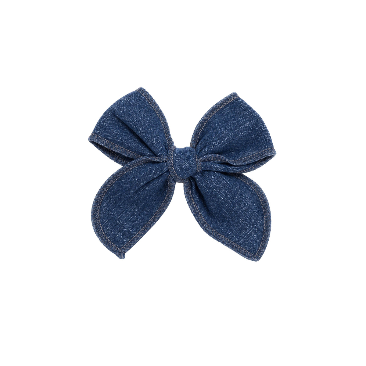 Chambray Bow Clip