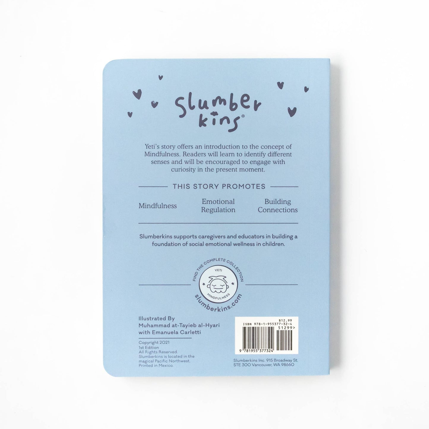 Slumberkins Inc. - Yeti's Mindfulness Plush Snuggler Set - with 2 books!