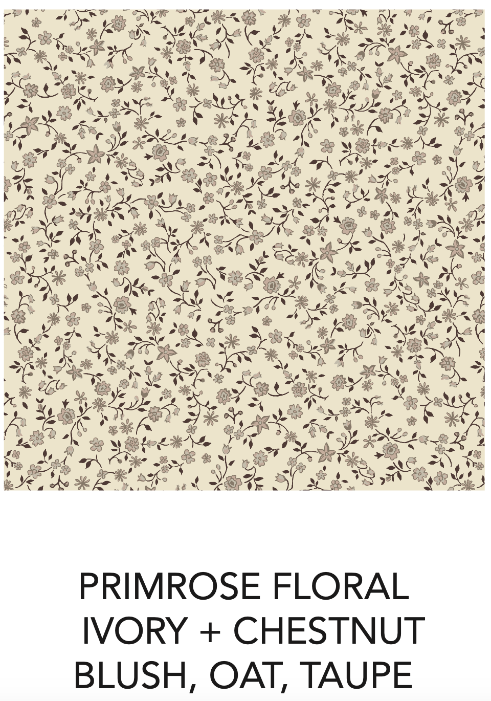 Colored Organics - Organic Indy Kimono Gown -Primrose Floral / Chestnut + Taupe