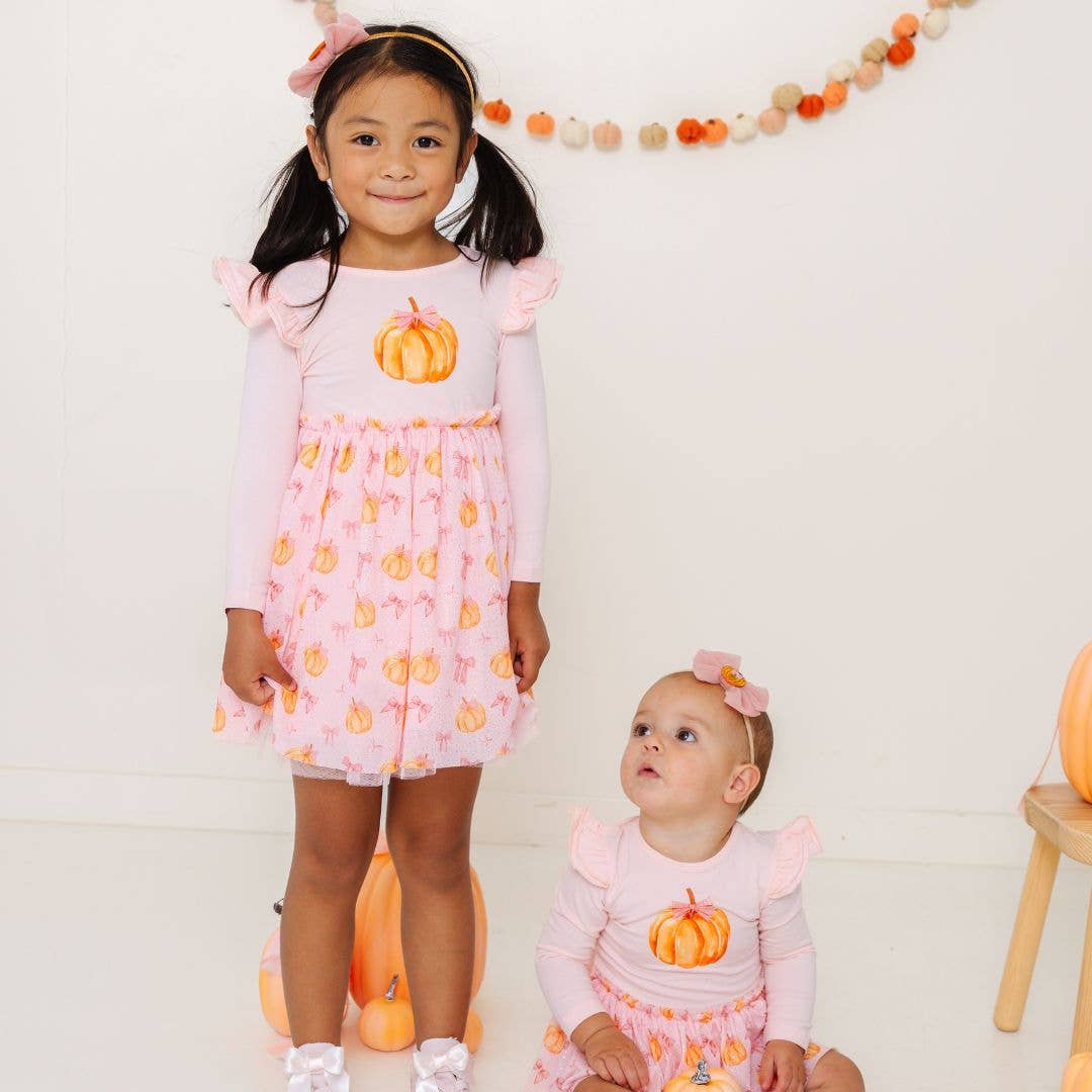 Pumpkin Tulle Bow Headband