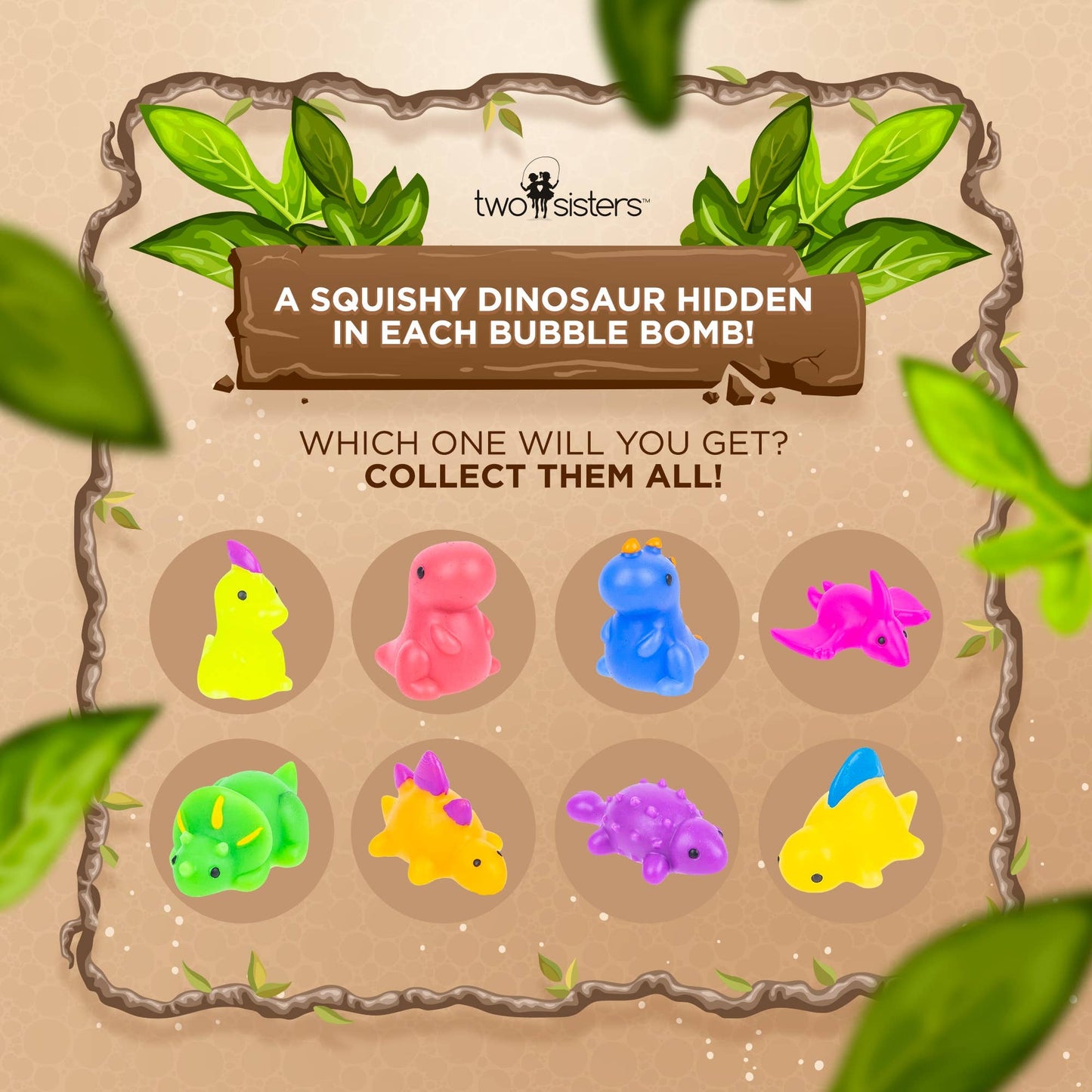 Dinosaur Kids Bath Bombs Gift Set with Toys Inside