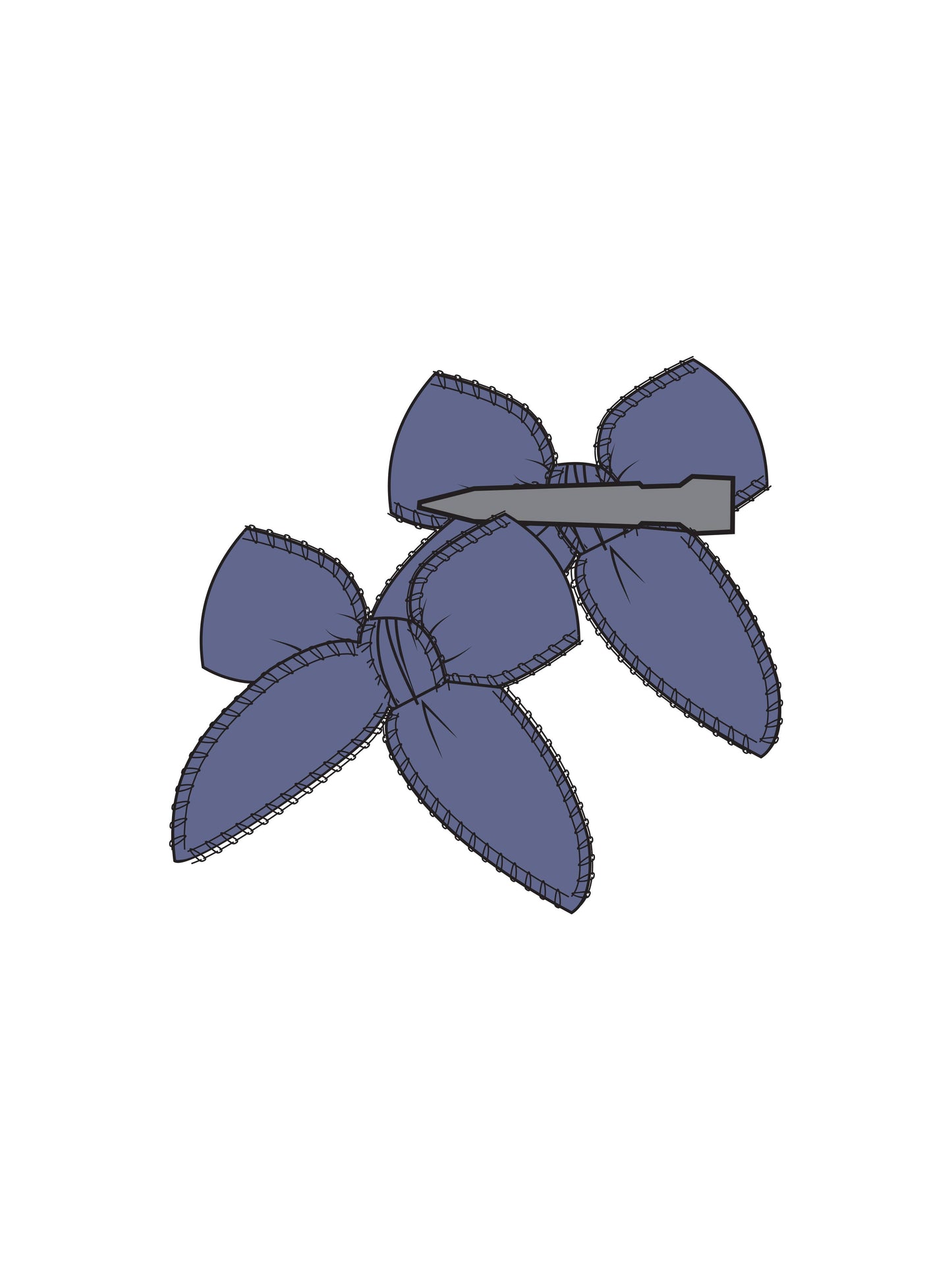 Baby & Kids Muslin Bow Clip - Marino