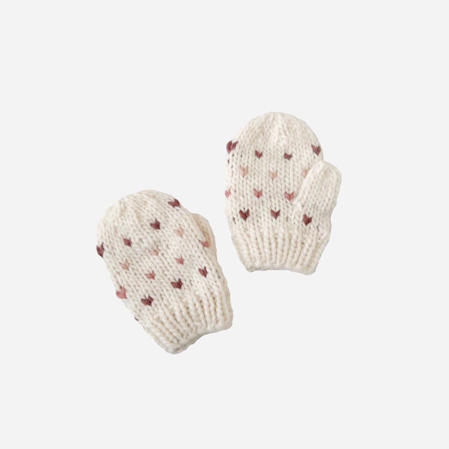 Mauve Heart Sawyer Mittens