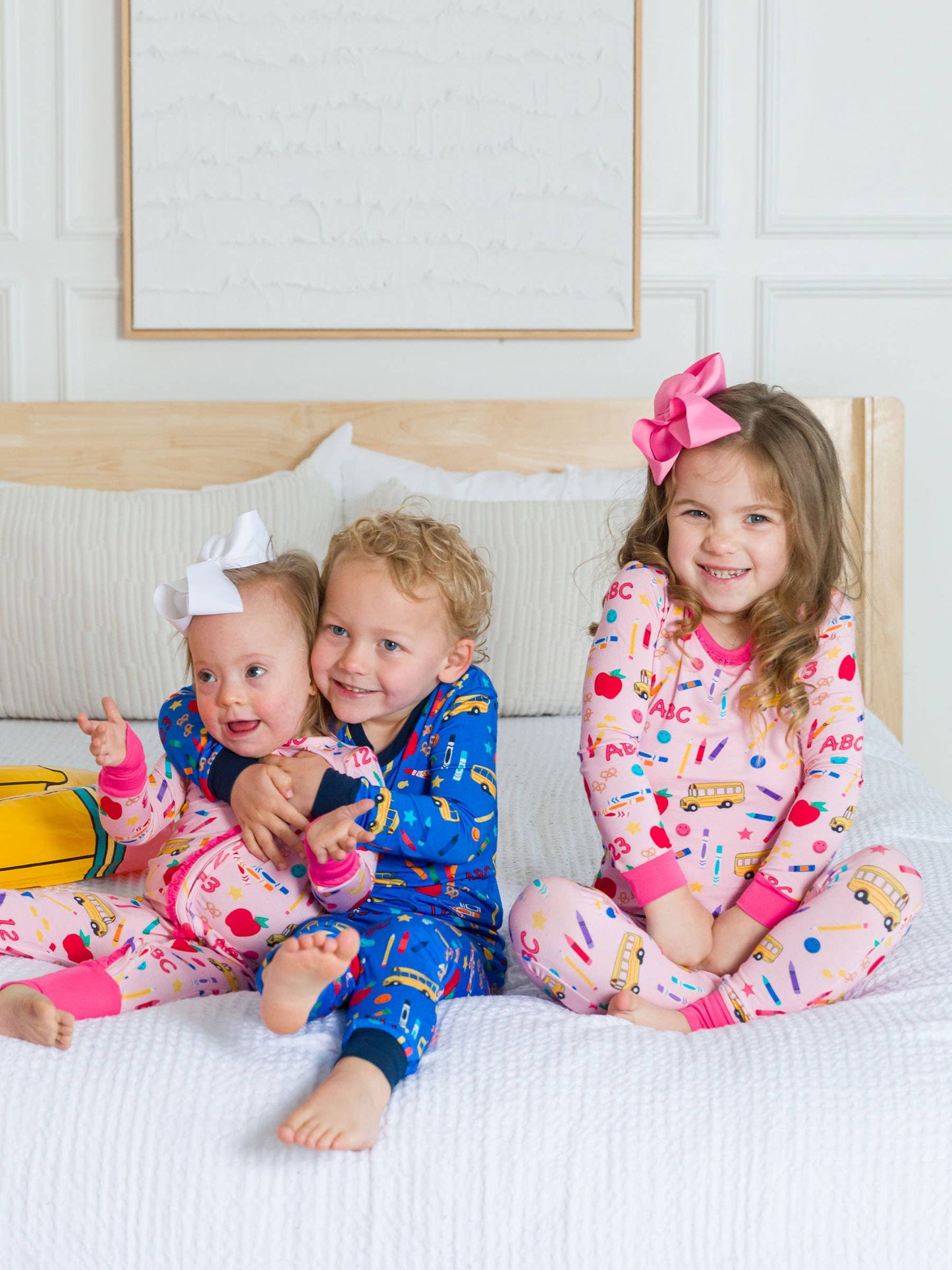 Blue School House Bamboo Viscose Long Sleeve Pajama