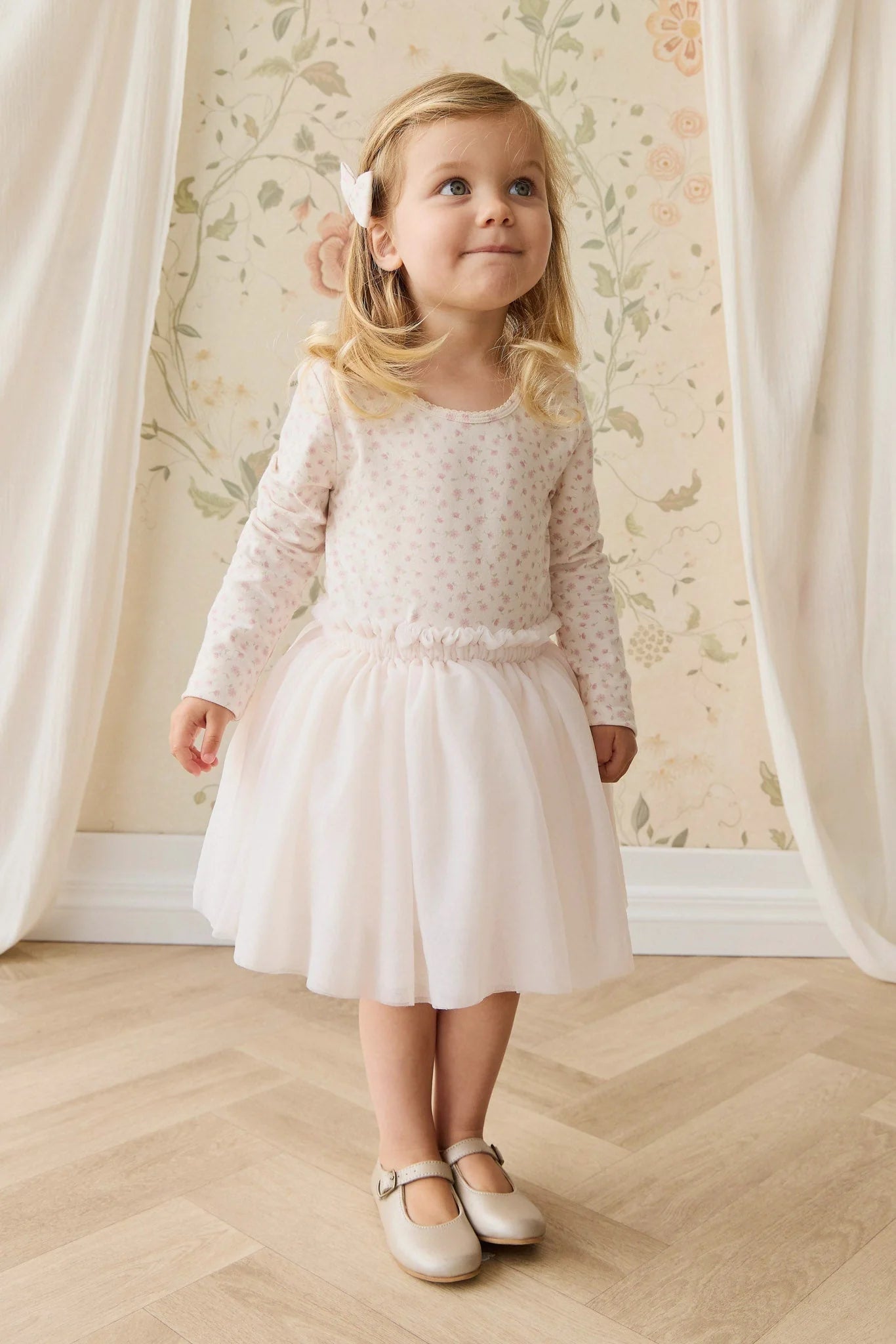 Organic Cotton Long Sleeve Top - Victoria Blush