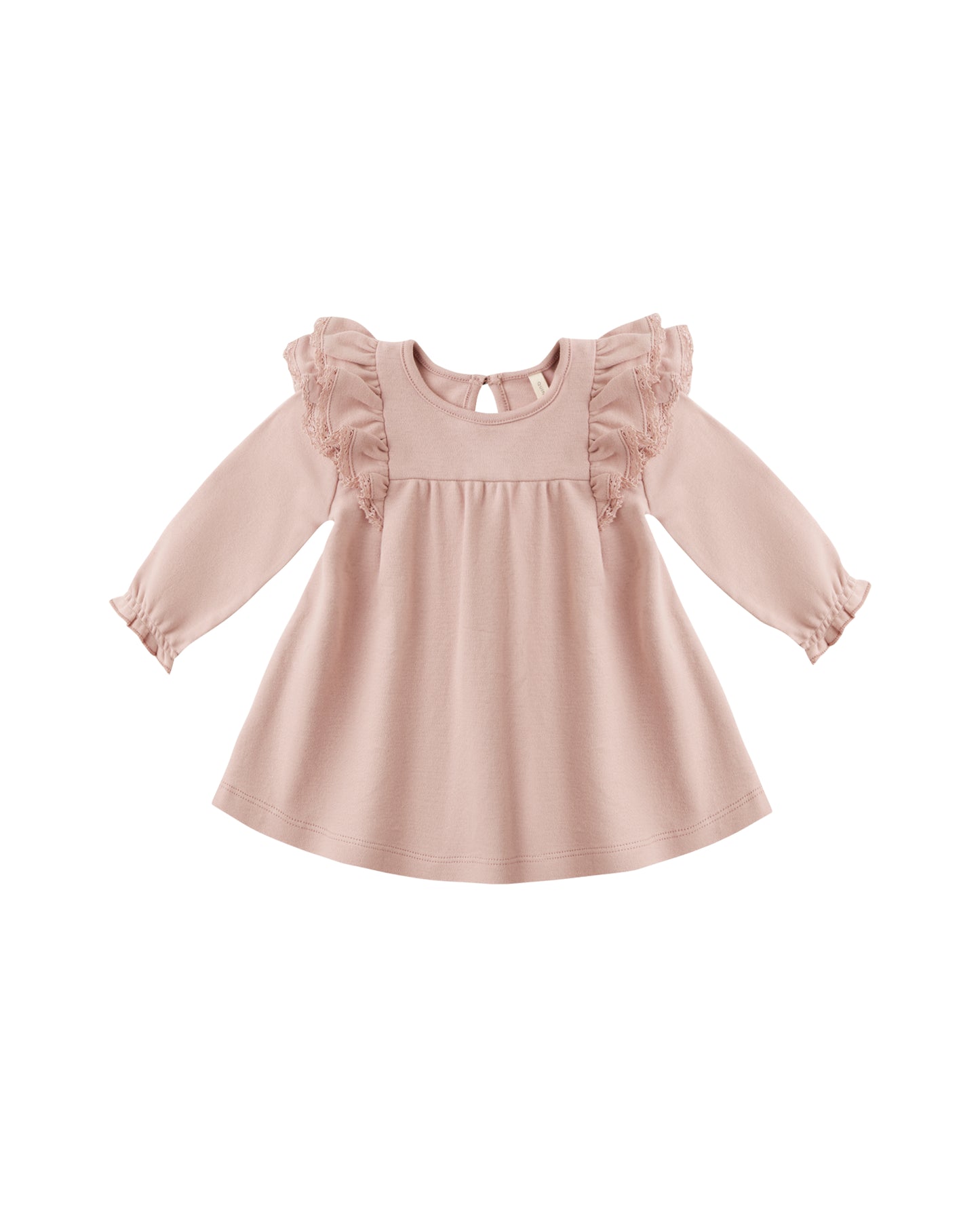 LONG SLEEVE FLUTTER DRESS || ROSE