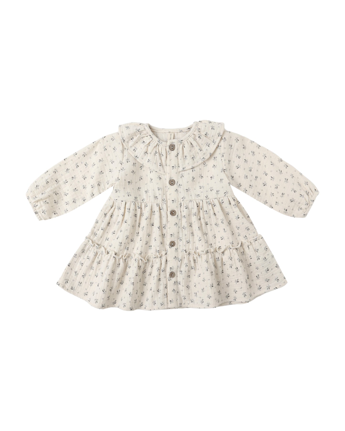 RUFFLE COLLAR BUTTON DRESS || BLUEBELL