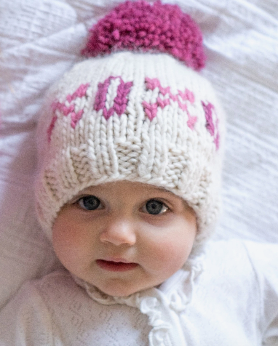 Xoxo Valentine's Day Hand Knit Beanie Hat