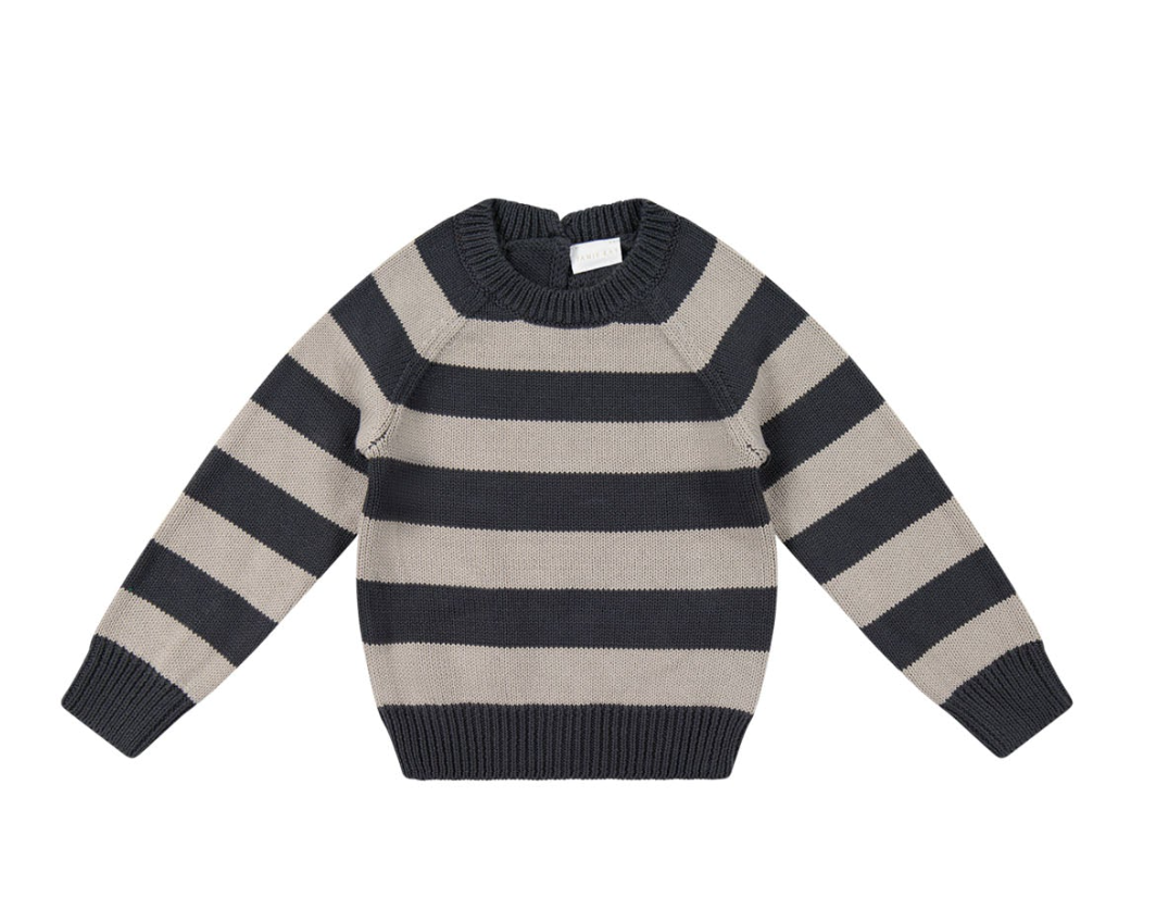 Ink Stripe Charles Knitted Jumper