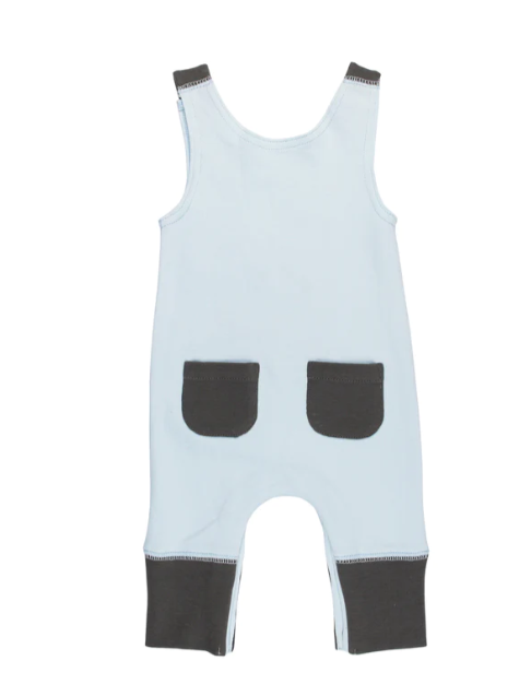 Organic Appliqué Harem Romper in Airplane