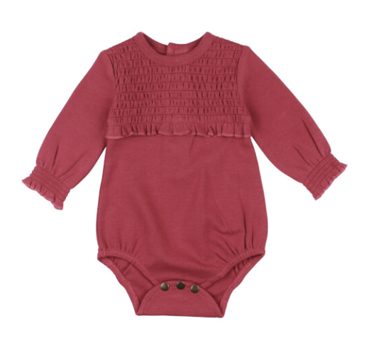Organic Smocked Chest Bodysuit