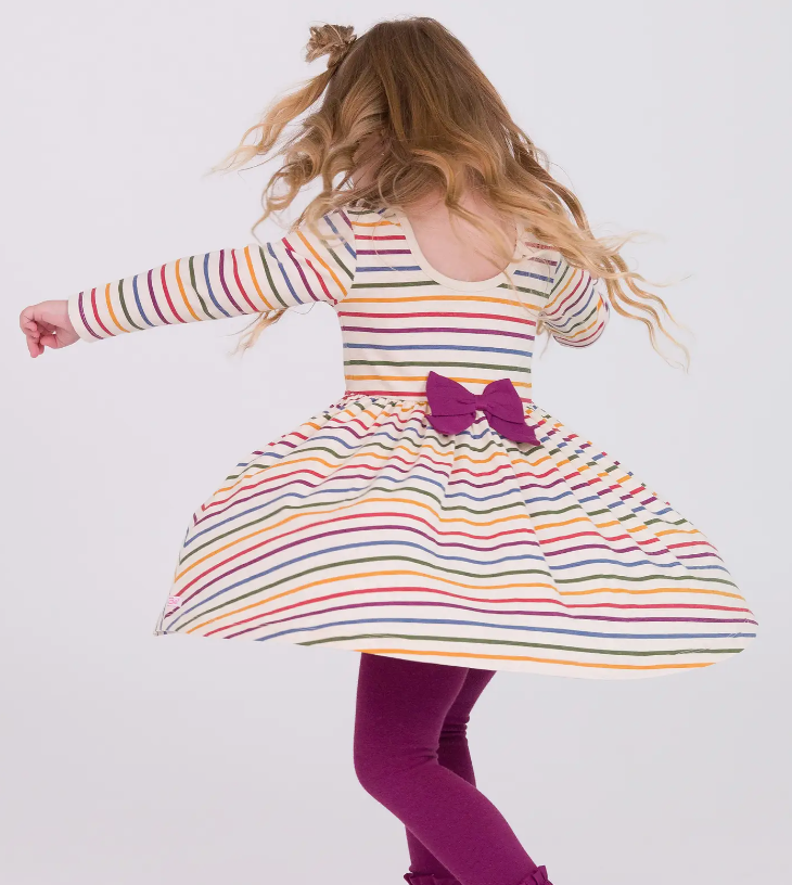Girls Eggplant Harvest Footless Ruffle Tights