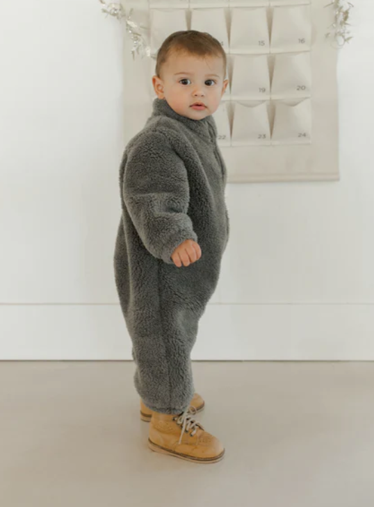 Fuzzy Winter Jumpsuit || Forest