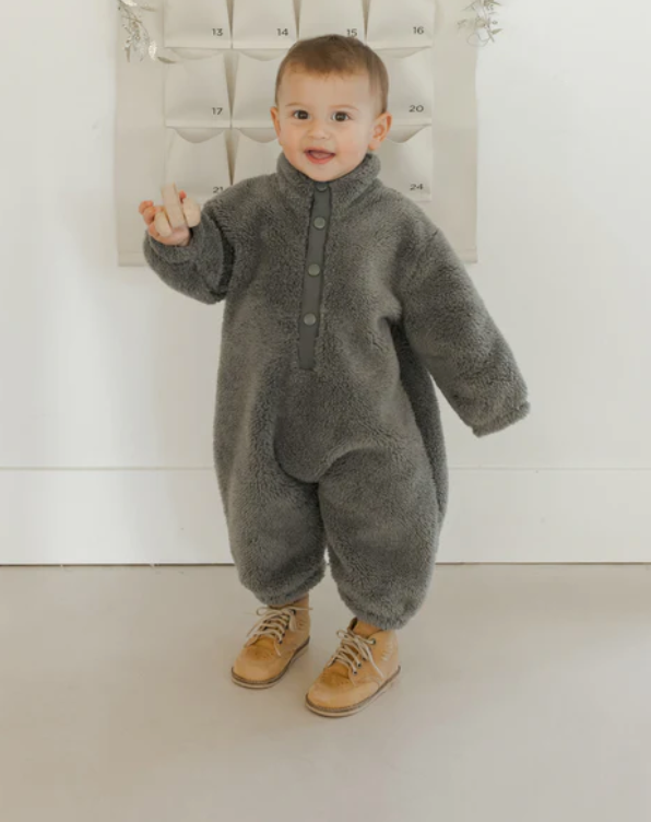 Fuzzy Winter Jumpsuit || Forest