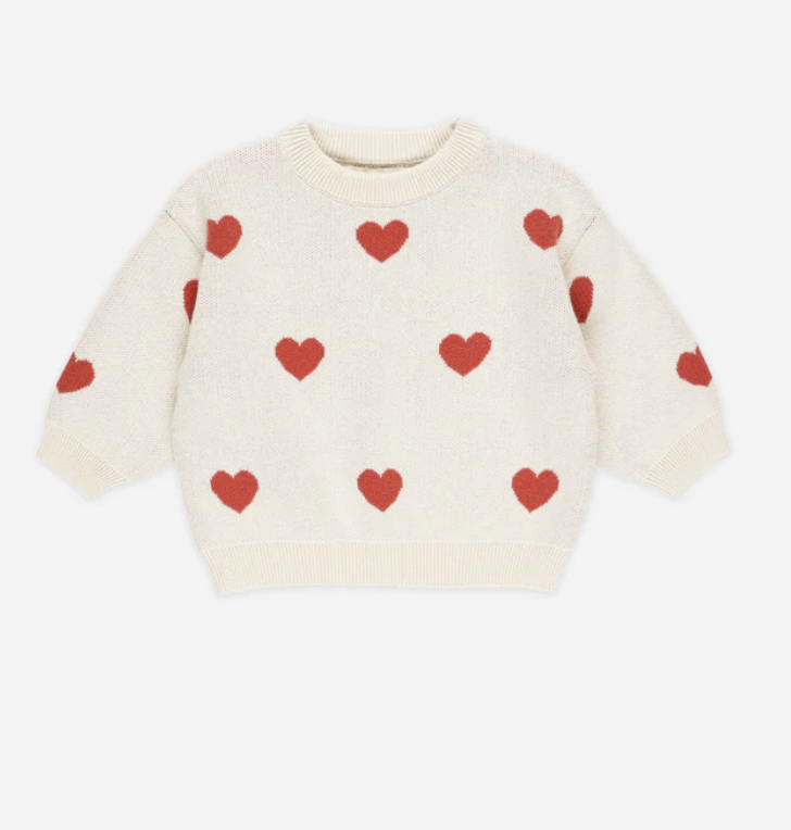 Heart Knit Sweater || Natural