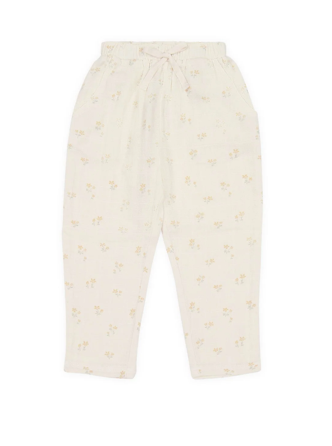 Organic Cotton Muslin Cordelia Pant - Pauline Chamomile