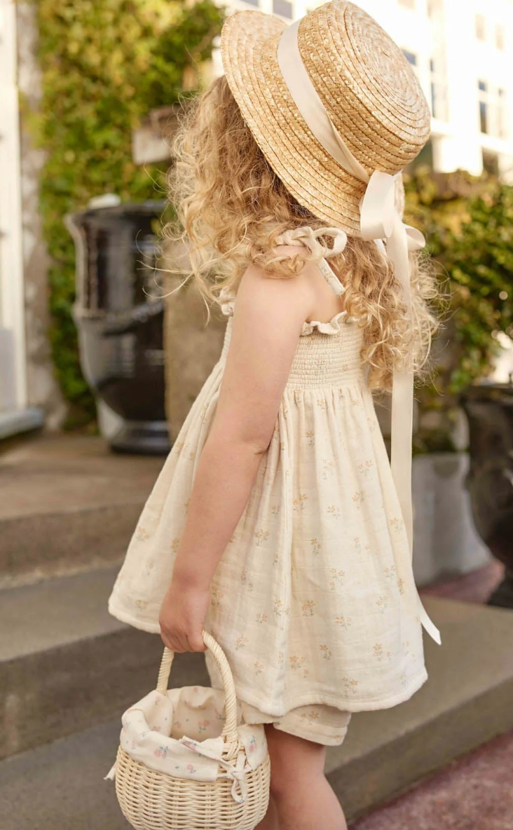 Organic Cotton Muslin Ellie Top - Pauline Chamomile