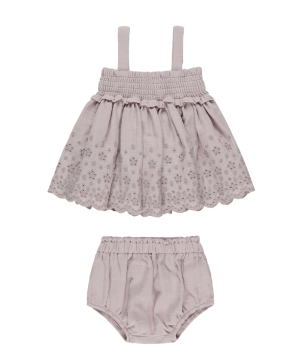MAE SMOCKED TOP + BLOOMER SET || LAVENDER