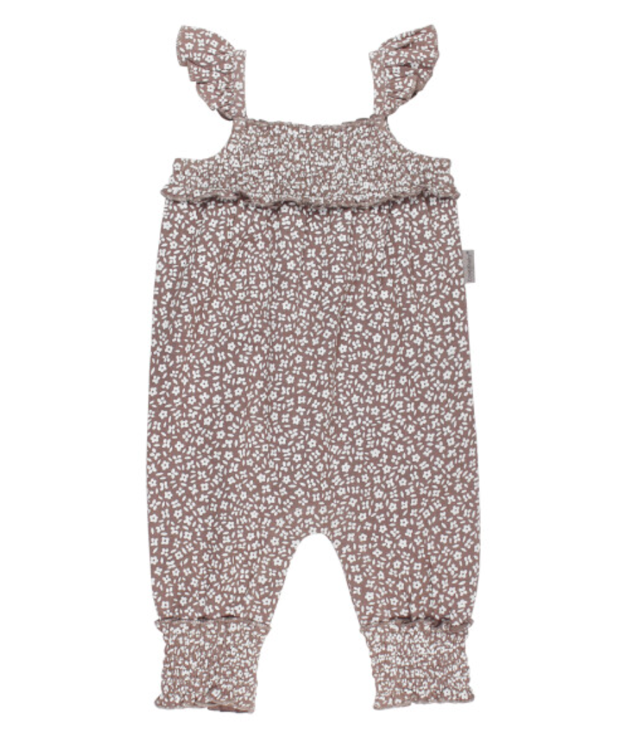 Almond Organic Muslin Sleeveless Romper