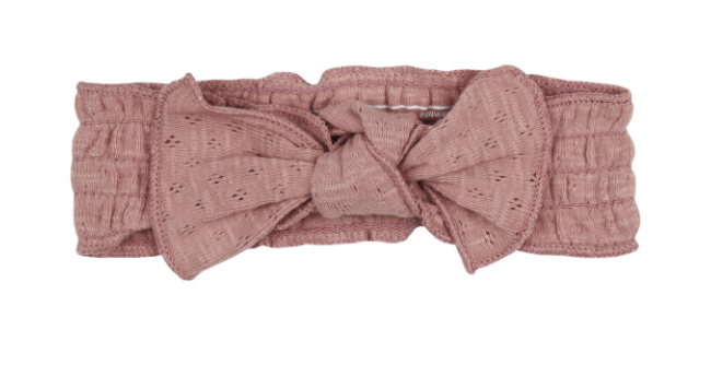 Organic Pointelle Smocked Headband
