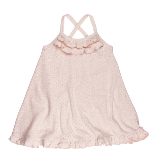 Organic Pointelle Twirl Dress
