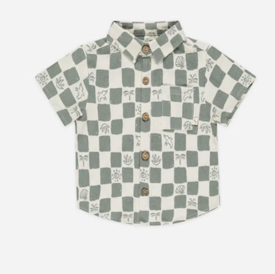 Collared Short Sleeve Shirt || Coastal Check