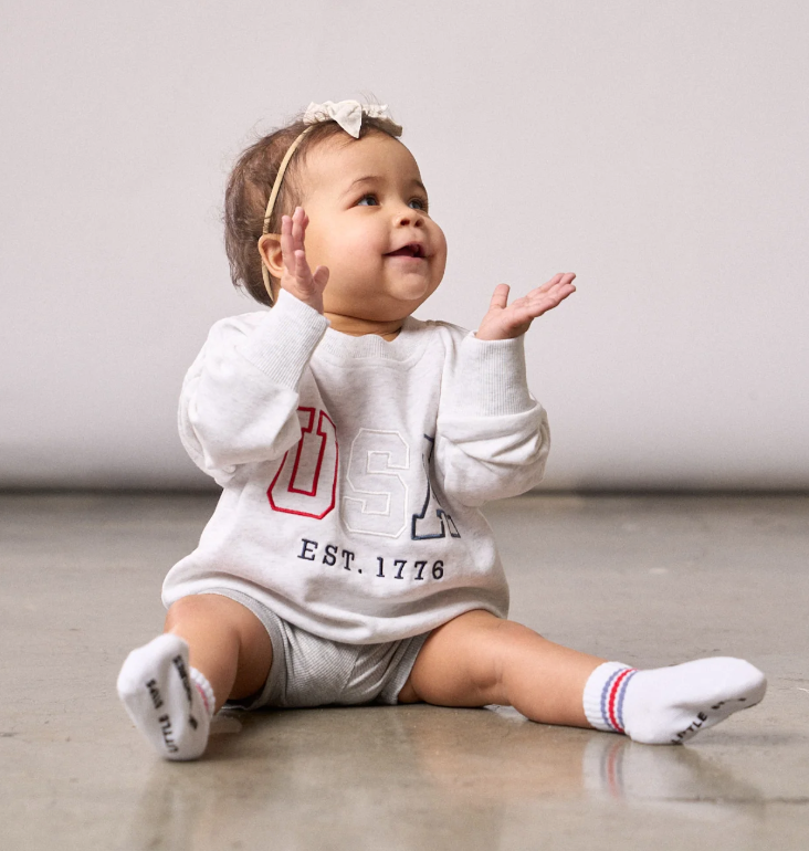 USA Lightweight Crewneck - Heather Grey