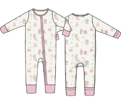 Easter Egg Hunt Pink-Convertible Romper