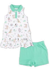 Country Club Dogs Pink - Polo Tennis Dress with Cartwheel Short