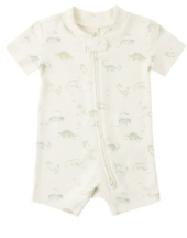 ZIP SHORT SLEEVE SLEEPER DINOSAUR