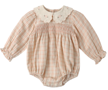 CALLIE ROMPER PINK PLAID