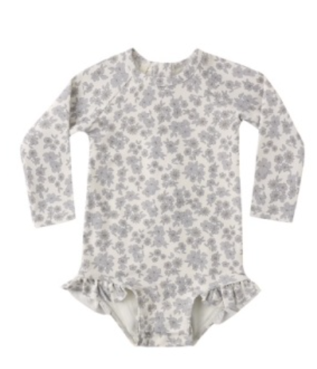 Olivia Rash guard One-Piece Blue Floral