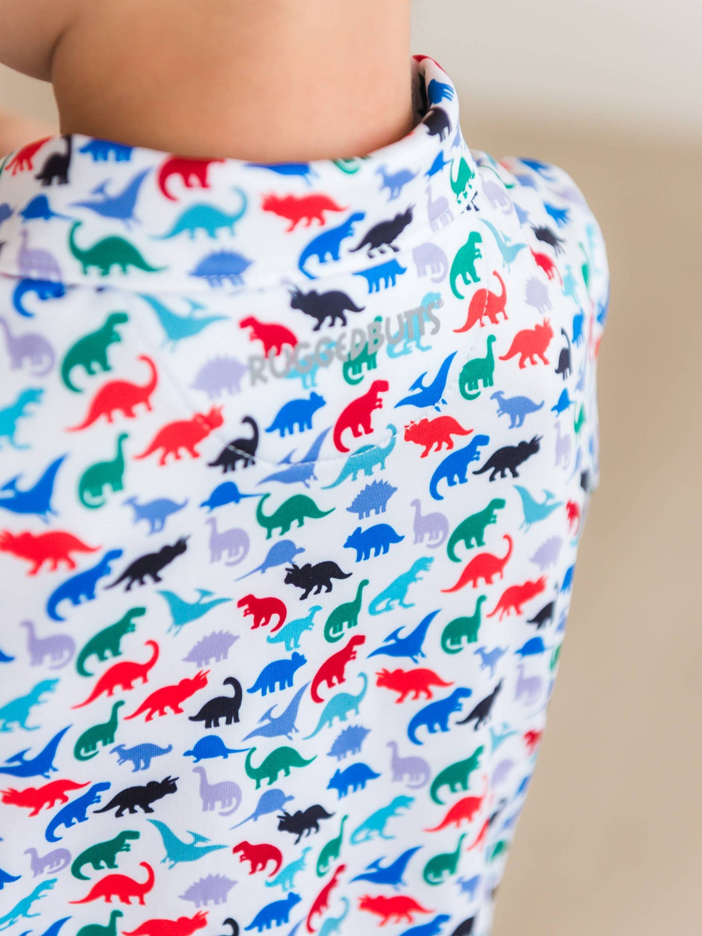 Boys Dino Roar Knit Short Sleeve Performance Polo