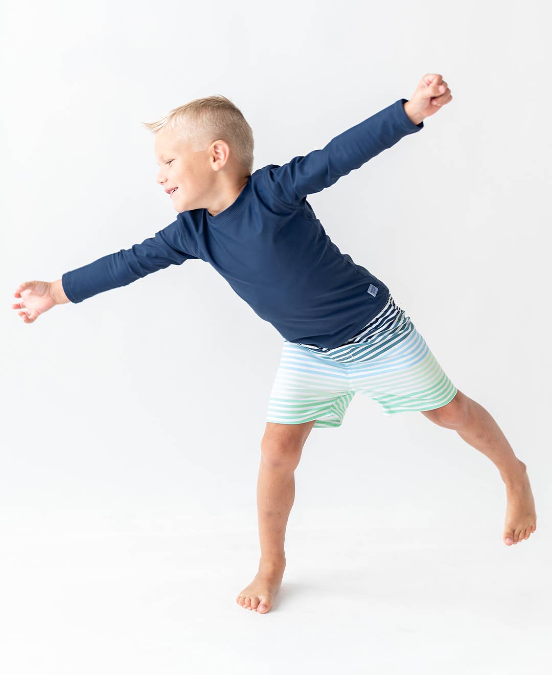 Coastal Stripes Swim Trunks