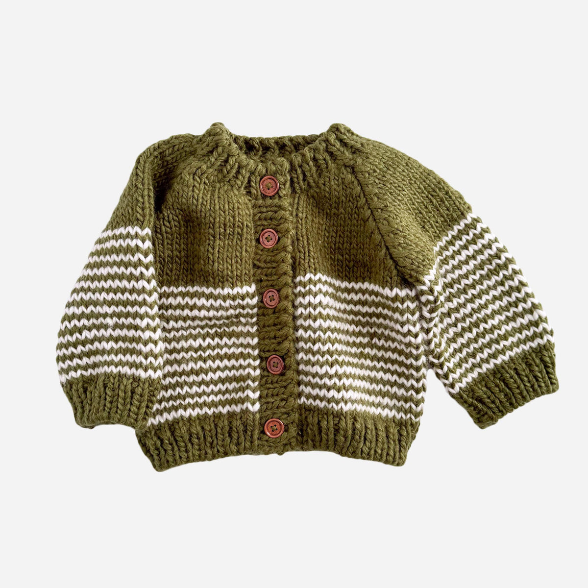 Stripe Cardigan Moss Kid Baby Sweater Fall Holiday Christmas