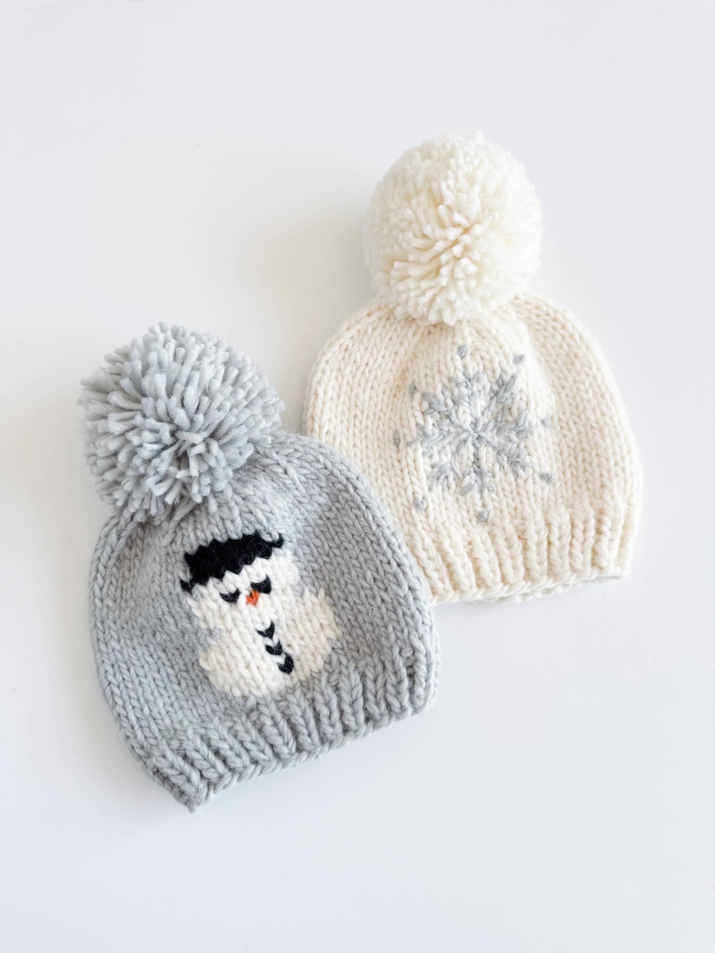 Snowman Hat Knit Pom Beanie
