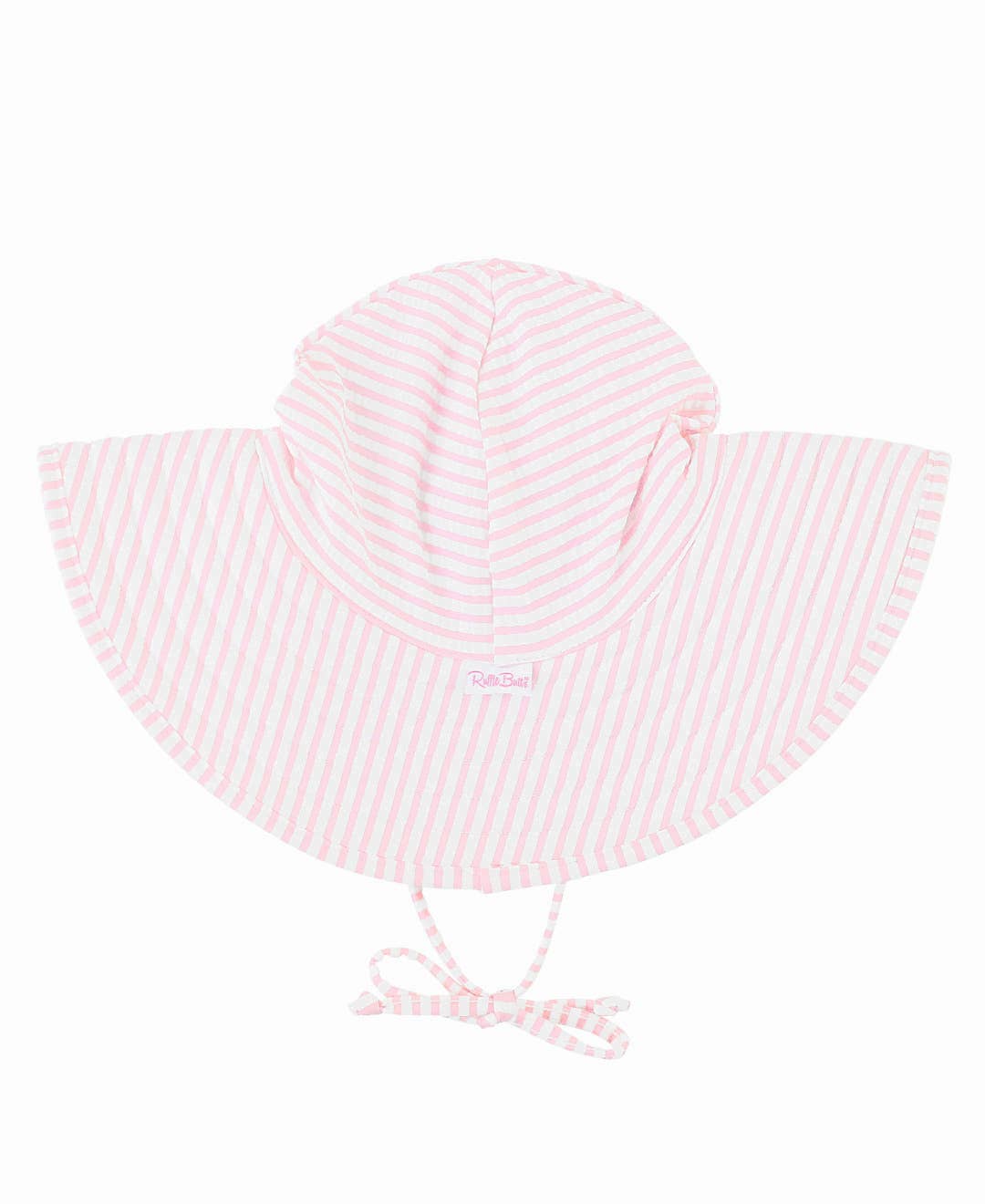 Girls Pink Seersucker Swim Hat