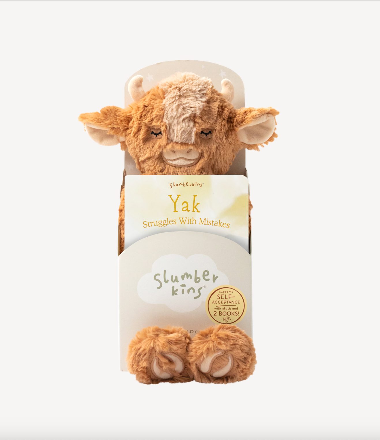 Slumberkins Inc. - Yak's Self-Acceptance Plush Snuggler Set - with 2 books!